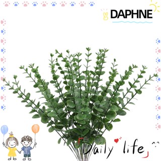 Daphne ต้นยูคาลิปตัสประดิษฐ์ พลาสติก สําหรับตกแต่งบ้าน 12 ชิ้น