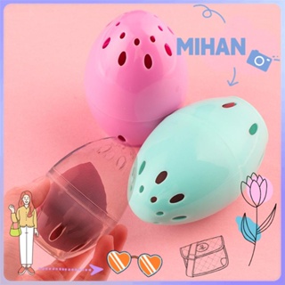 mihan กล่องสําหรับใส่จัดเก็บฟองน้ําแต่งหน้ารูปทรงไข่