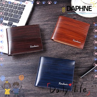 Daphne กระเป๋าสตางค์ หนัง PU สีฟ้ากาแฟ สําหรับใส่บัตรเครดิต บัตรเครดิต