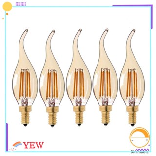 Yew หลอดไฟคริสตัล LED 4W E14 สีเหลืองอบอุ่น สําหรับตกแต่งบ้าน