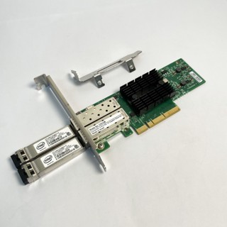 อุปกรณ์เชื่อมต่อ EDBD MCX312B-XCCT CX312B Mellanox®-3 Pro Ethernet Dual SFP + พอร์ตการ์ดอะแดปเตอร์ 10G NIC &amp; 2 ชิ้น Intel FTLX857 ตัวรับส่งสัญญาณออปติคอล