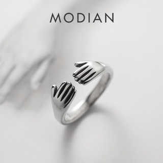 Modian แหวนเงินแท้ 925 แบบเปิด ปรับได้ ของขวัญวันเกิด สําหรับผู้หญิง