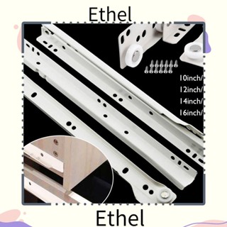 ETHEL1 รางเลื่อนลิ้นชัก แบบหนา สองส่วน สําหรับโต๊ะคอมพิวเตอร์ 1 คู่