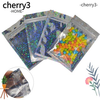 Cherry3 ถุงซิปล็อค ฟอยล์อลูมิเนียม โฮโลแกรม พลาสติก 3 ขนาด 20 ชิ้น