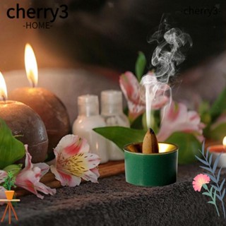 Cherry3 กระถางธูปเซรามิค ทรงกรวย สีเขียว สไตล์โมเดิร์น สําหรับออฟฟิศ