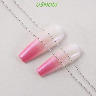 Usnow โซ่พลอยเทียม สีทอง 3D 40 ซม. สําหรับตกแต่งเล็บ DIY