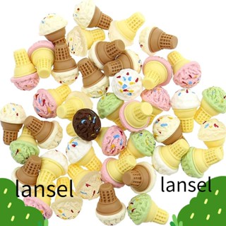 LANSEL ชาร์มไอศกรีมเรซิ่น ทรงกลม คละสี สําหรับของขวัญ 50 ชิ้น