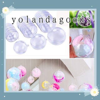 Yola ลูกบอลพลาสติกใส Diy สําหรับแขวนตกแต่งต้นคริสต์มาส 5 ชิ้น