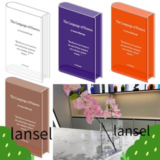 Lansel แจกันหนังสือ แบบใส ใหม่ ตกแต่งบ้าน เดสก์ทอป ศิลปะ