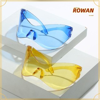 Rowans แว่นตากันแดด ขนาดใหญ่ สีเงิน สําหรับเล่นกีฬา