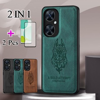 2 IN 1 เคสโทรศัพท์หนัง หรูหรา พร้อมหน้าจอเซรามิค สองชิ้น สําหรับ Huawei Nova 11i