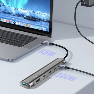 R* ฮับ Type C อเนกประสงค์ พร้อม 7 พอร์ตวิดีโอ USB3 0 SD+TF การ์ดรีดเดอร์