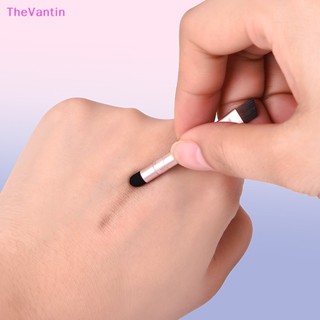 Thevantin แปรงแต่งหน้า อายแชโดว์ สองหัว ด้ามจับสั้น ฟองน้ํานุ่ม ติดจมูก อายแชโดว์ เครื่องมือแต่งหน้า ของดี 3 ชิ้น/เซต