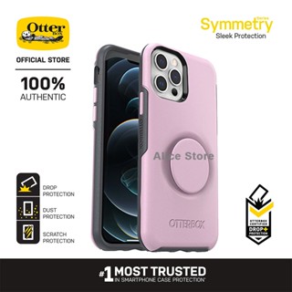 Otterbox เคสโทรศัพท์มือถือ สีชมพู พร้อมป็อบอัพ สําหรับ iPhone 12 Pro Max 12 Mini