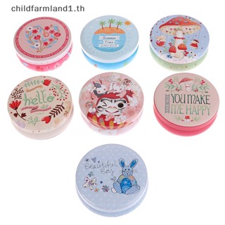 [childfarmland1] กล่องดีบุก ทรงกลม ขนาดเล็ก สีมาการอง สําหรับใส่เครื่องประดับ ขนมหวาน เหรียญ 1 ชิ้น [TH]