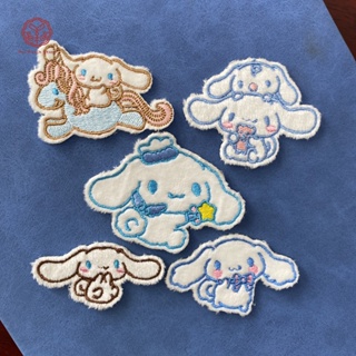 แผ่นแพทช์สติกเกอร์ ปักลาย Cinnamoroll Series มีกาวในตัว สําหรับตกแต่งเสื้อผ้า DIY