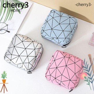 Cherry3 กระเป๋าเครื่องสําอาง ผ้าเช็ดปาก ผ้าฝ้าย ผ้าวูล กันน้ํา คุณภาพสูง ขนาดเล็ก สําหรับผู้หญิง