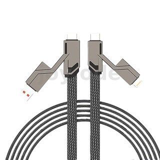 สายเคเบิลชาร์จเร็ว 100W USB-A USB-C เป็น USB-C iP ยาว 1 เมตร 2 เมตร