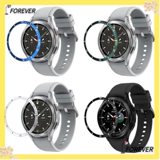 FOREVER กรอบโลหะ ป้องกันรอยขีดข่วน กันชน ทรงกลม 42 46 มม. สําหรับ Samsung Galaxy Watch 4 Classic 42 มม. 46 มม.