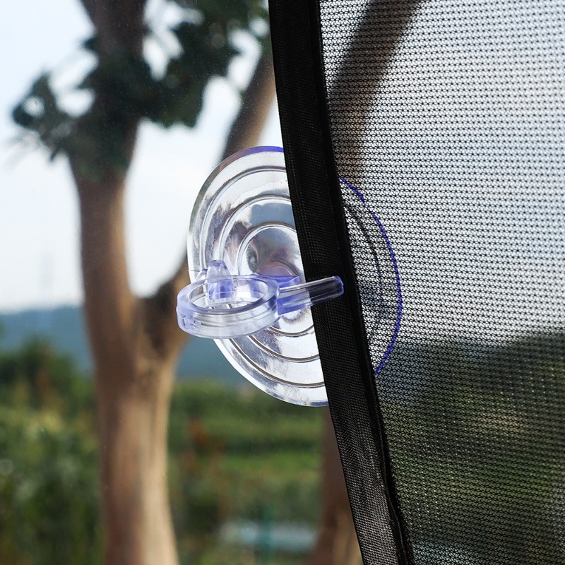 10 ชิ้น / เซต สีดํา ใส รถ ที่บังแดด ถ้วยดูด / ที่บังแดด ยานยนต์ แก้ไข หัวเข็มขัด อุปกรณ์เสริม