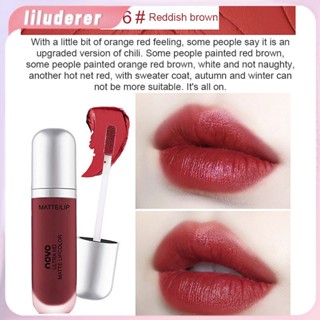 แต่งหน้า Novo Cream Ice Cream Velvet Lip Lacquer Student ลิปกลอสให้ความชุ่มชื้นและบำรุง Lip Stain HO