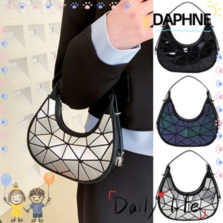 Daphne กระเป๋าสะพายไหล่ กระเป๋าถือ หนัง PU สไตล์เรโทร สําหรับผู้หญิง