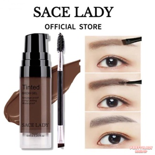 SACE LADY เจลเขียนคิ้ว/ครีม/สบู่กันน้ำติดทนแต่งหน้าเครื่องสำอางเนเชอรัลไวด์+ชุดแปรงคิ้ว [prettylady]