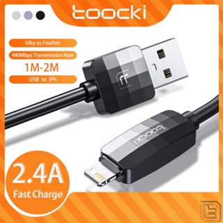 Toocki สายชาร์จ USB 2.4A เป็น iPh USB 2.0 ชาร์จเร็ว สําหรับ iPh 7 8 9 10 11 12 13