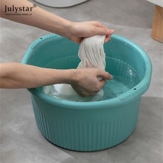 JULYSTAR พลาสติกขนาดใหญ่แช่เท้าอ่างสปาอ่างถังสำหรับแช่เท้าดีท็อกซ์เท้านวดแบบพกพา