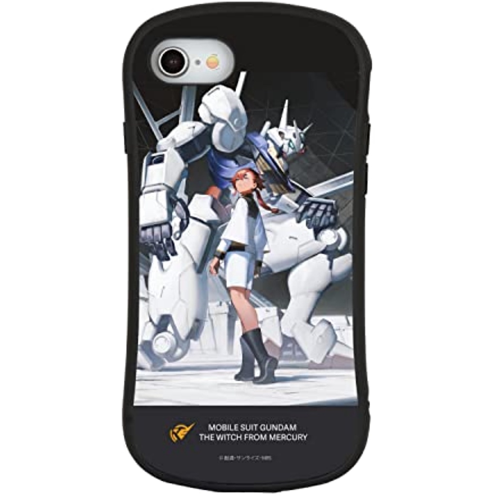 Gourmandies Mobile Suit Gundam Witch of Mercury Compatible with iPhone SE (3rd/2nd Generation) / 8 / 7 / 6s / 6 (4.7 inch) Hybrid Glass Case Teaser Visual GD-136AJapan