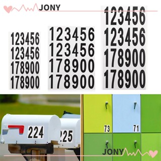 Jy1 แผ่นป้ายตัวเลข กันน้ํา สําหรับตกแต่งกล่องจดหมาย 10 แผ่น ต่อถุง
