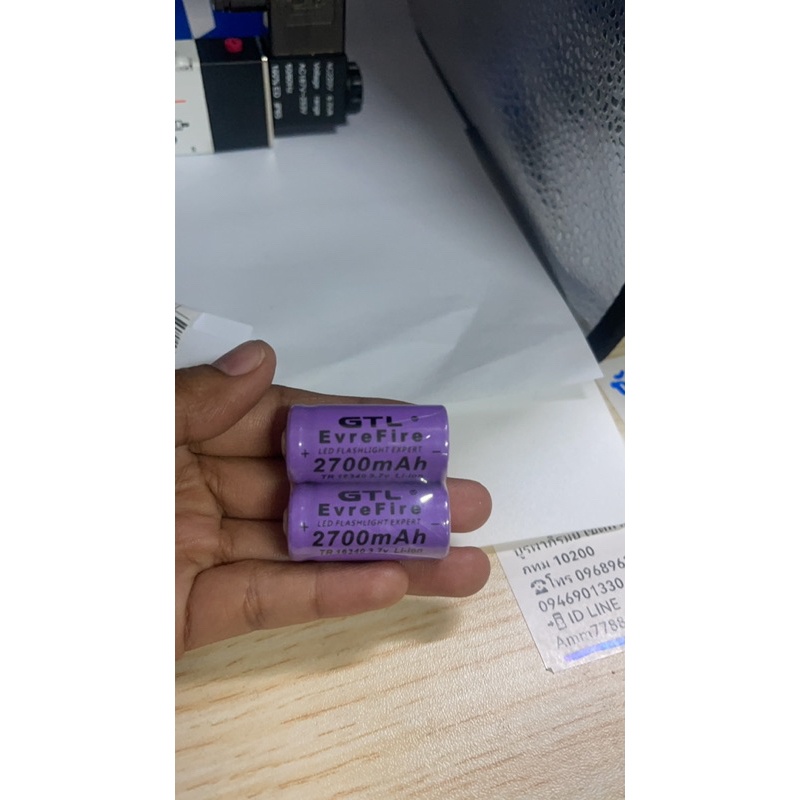 คุ้มมาก แบตเตอรี่ GTF Universal 16340 2500mAh 3.7V พร้อมส่งในไทยมือหนึ่ง - รูปที่ 3