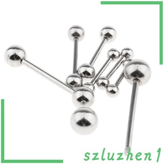 [Szluzhen1] บาร์เบล เจาะคิ้ว ปาก สเตนเลส 9 ชิ้น