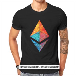 เสื้อยืดคอกลม ผ้าฝ้าย พิมพ์ลาย Bitcoin Cryptocurrency Ethereum สไตล์ฮาราจูกุ สําหรับผู้ชาย