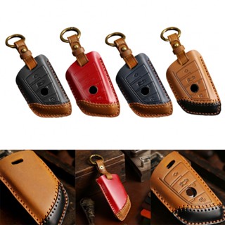 ⚡NEW 8⚡Car Key Cover Black/Brown/Blue/Red Cowhid High-end Products Perfect Design