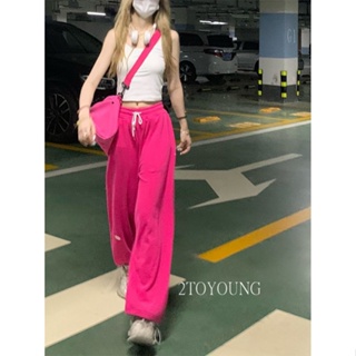 2TOYOUNG  กางเกงขายาว คาร์โก้ กางเกง เชือกอเมริกันคลาสิค Cargo pants 2023 NEW 080101 Chic Unique fashion ทันสมัย A90M02J 36Z230909