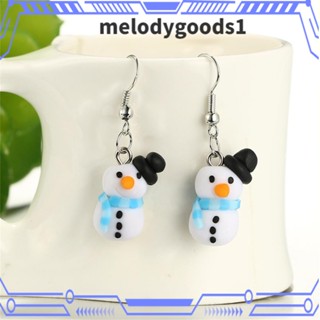 Melodygoods1 ต่างหูดินโพลิเมอร์ แฮนด์เมด รูปคริสต์มาส 1 คู่