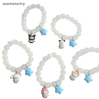 Onem สร้อยข้อมือ ประดับลูกปัดคริสตัล ลายการ์ตูน Sanrio Kuromi Cinnamoroll Melody น่ารัก เครื่องประดับ สําหรับผู้หญิง