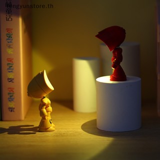 Yunstore โคมไฟตั้งโต๊ะ LED รูปการ์ตูนฮีโร่ ขนาดมินิ DIY สําหรับตกแต่งห้องนั่งเล่น