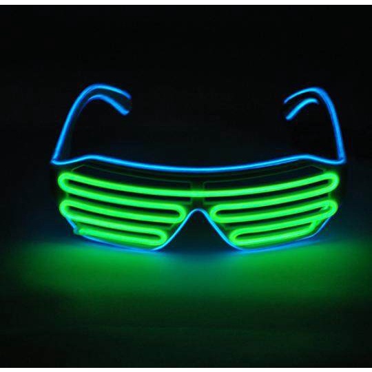 แว่นตา มีไฟ LED ปรับแสง ความเร็ว ได้ 3 ระดับ Led Light Up Neon Shutter Party Glasses for Parties