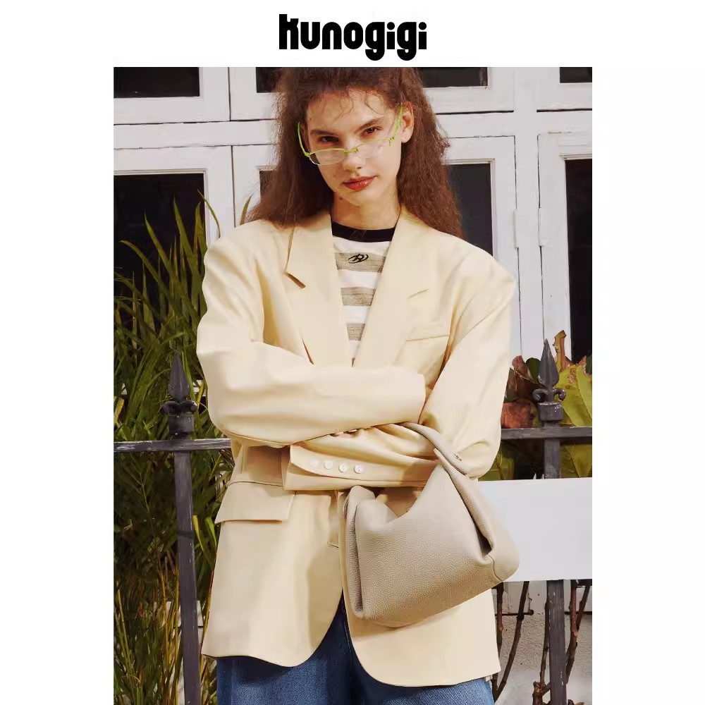 Kunogigi ใหม่ กระเป๋าถือ กระเป๋าสะพายไหล่ หนังวัวนิ่ม ขนาดใหญ่ ใส่บุหรี่ได้ สําหรับสตรี