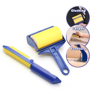 New Reusable Sticky Carpet Clothes Lint Fur Remover Cleaner Roller Brush