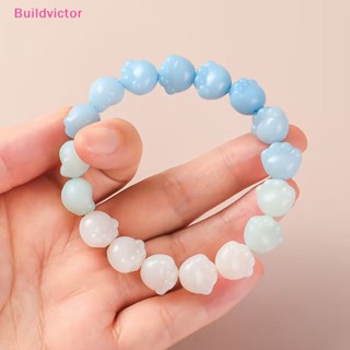 Buildvictor สร้อยข้อมือยางยืด ประดับลูกปัดคริสตัล หินธรรมชาติ ไล่โทนสี เครื่องประดับ สําหรับคู่รัก ผู้หญิง TH