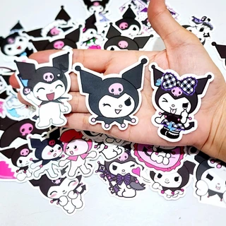 สติ๊กเกอร์ Kuromi คุโรมิ ติดแน่น กันน้ำ ติดกระเป๋าเดินทาง โน้ตบุ้ค (50 ชิ้น) sticker