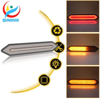 [Qunjiajia.th] แถบไฟเบรกท้าย LED 100 ดวง DC12-30V สีคู่ สําหรับรถบรรทุก