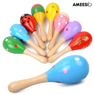 Ameesi ค้อนทรายไม้ มีสีสัน ของเล่นเสริมการเรียนรู้เด็ก