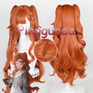 【Manmei】Reverse:1999 Sonetto Cosplay Wig 78cm Long Orange Brown Hair Heat Resistant Synthetic Wigs Halloween Party