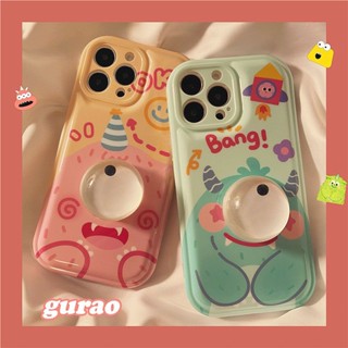 เคสโทรศัพท์มือถือนิ่ม ลายการ์ตูนมอนสเตอร์ตาโต สีชมพู พร้อมขาตั้ง สําหรับ Huawei nova7 Air Cushion Phone Case 56p30 Glory 9xpro20 Soft mate40 Female X10