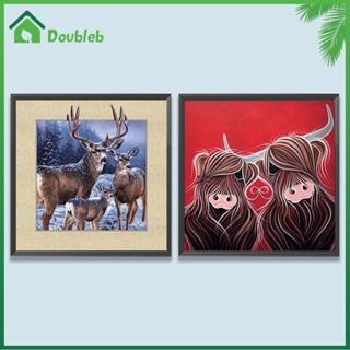 【Doub X ✮】ภาพวาดปักเพชร ทรงสี่เหลี่ยม ลายสัตว์ 5D DIY สําหรับตกแต่งบ้าน ✮