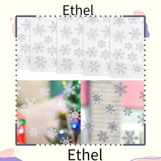 Ethel1 ฟิล์มกระจกใส ลายคริสต์มาส หรูหรา สําหรับตกแต่งบ้าน หน้าต่าง